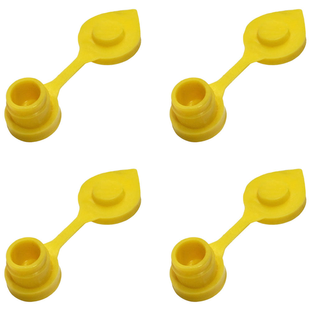 4-Pack Yellow Vent Caps Gas Fuel Can Breather fits Midwest Blitz Wedco Scepter