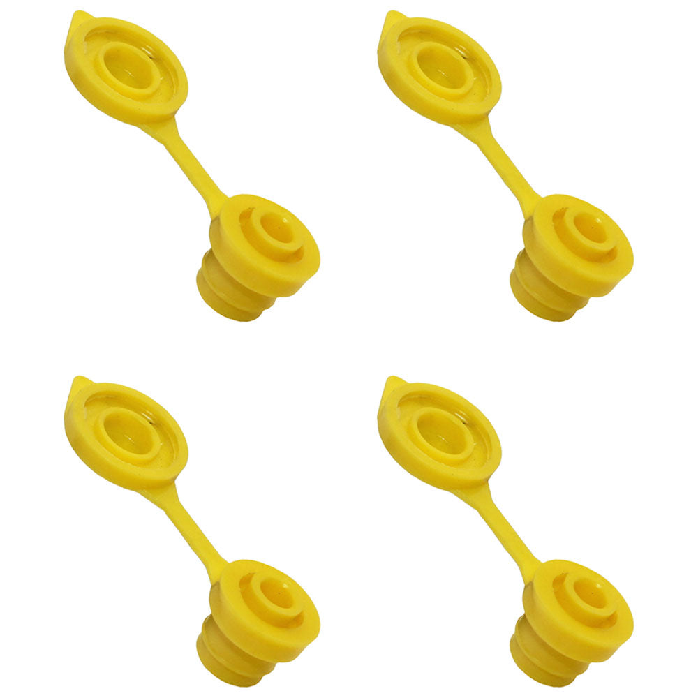 4-Pack Yellow Vent Caps Gas Fuel Can Breather fits Midwest Blitz Wedco Scepter