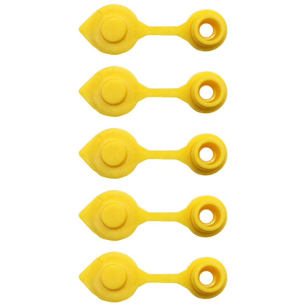 5 Pieces Yellow Vent Caps for Plastic & Metal Fuel Jug Containers Gas Cans