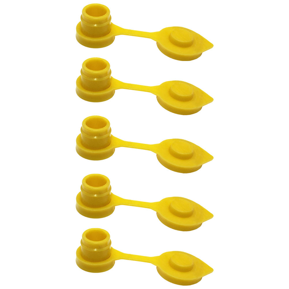 5 Yellow Replacement Vent Caps Fits Craftsman Gas Can Fuel Jug Plug