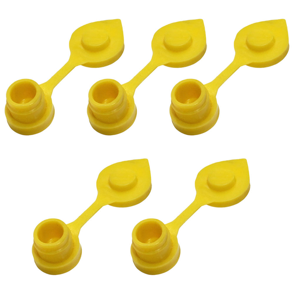 5 Pieces Yellow Vent Caps for Plastic & Metal Fuel Jug Containers Gas Cans
