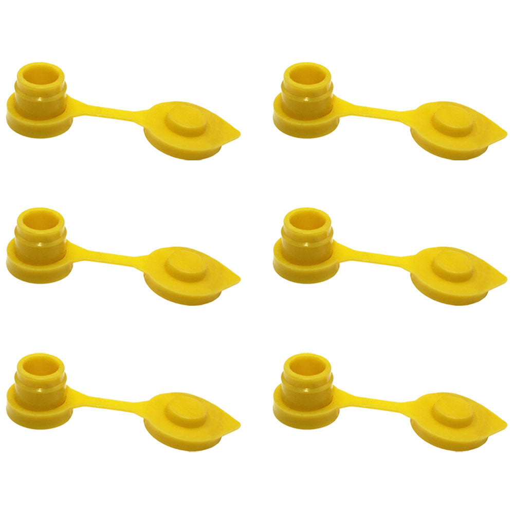 Qty 6: Gas Can Vent Caps (Yellow)  Fits Universal Products