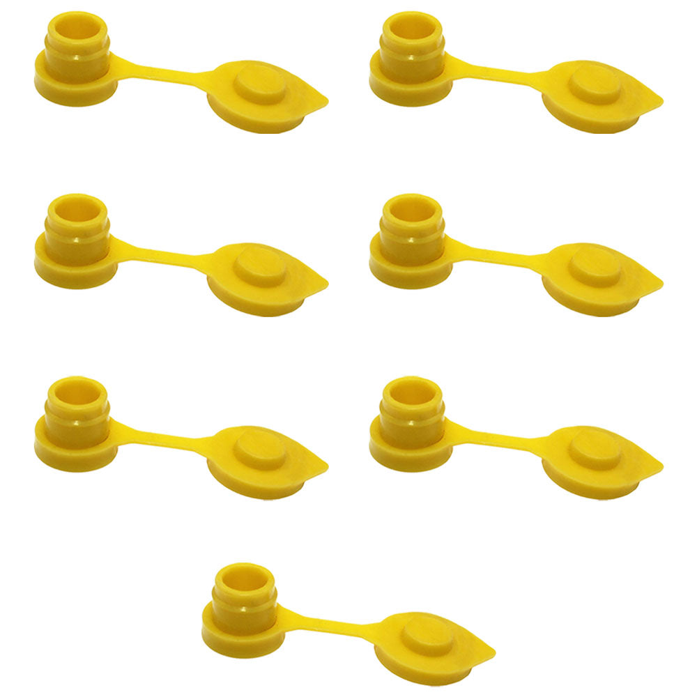 7-pk Yellow Vent Caps Gas Fuel Can Midwest Blitz Wedco Scepter HEAVY DUTY