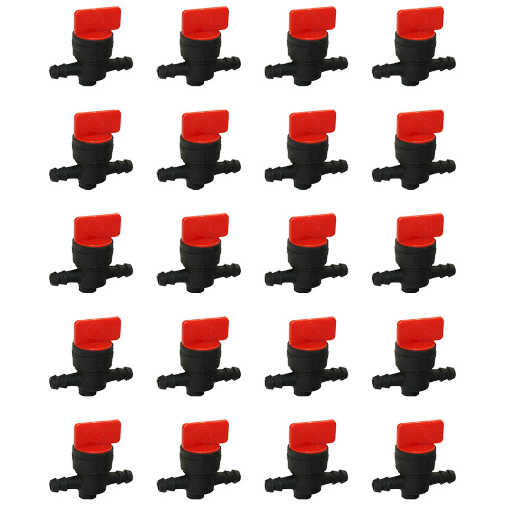 Qty 20: In-Line Fuel Shut Off Valve 1/4" 
 Fits Toro Replaces 1-603770