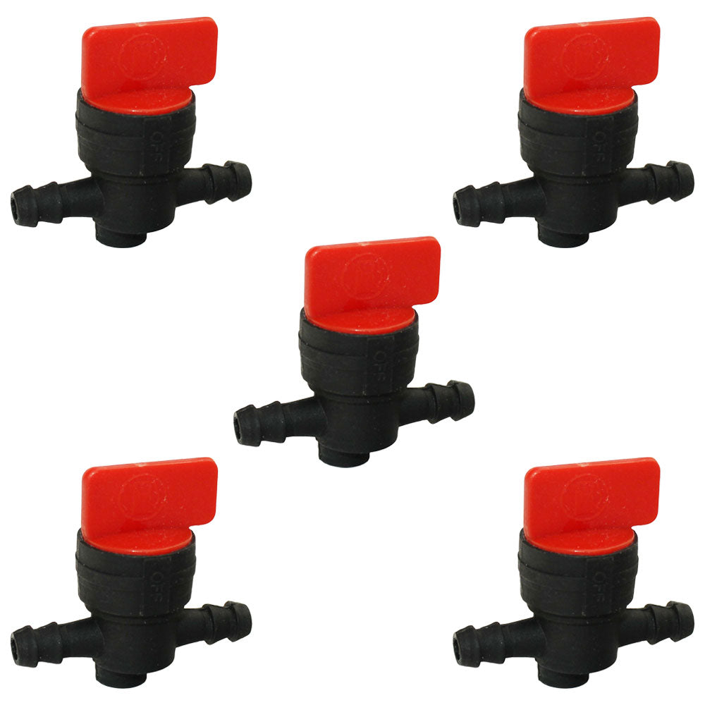 1/4" In-Line Straight Fuel Gas SHUT-OFF / CUT-OFF VALVES Petcock Motorcycle 5PK