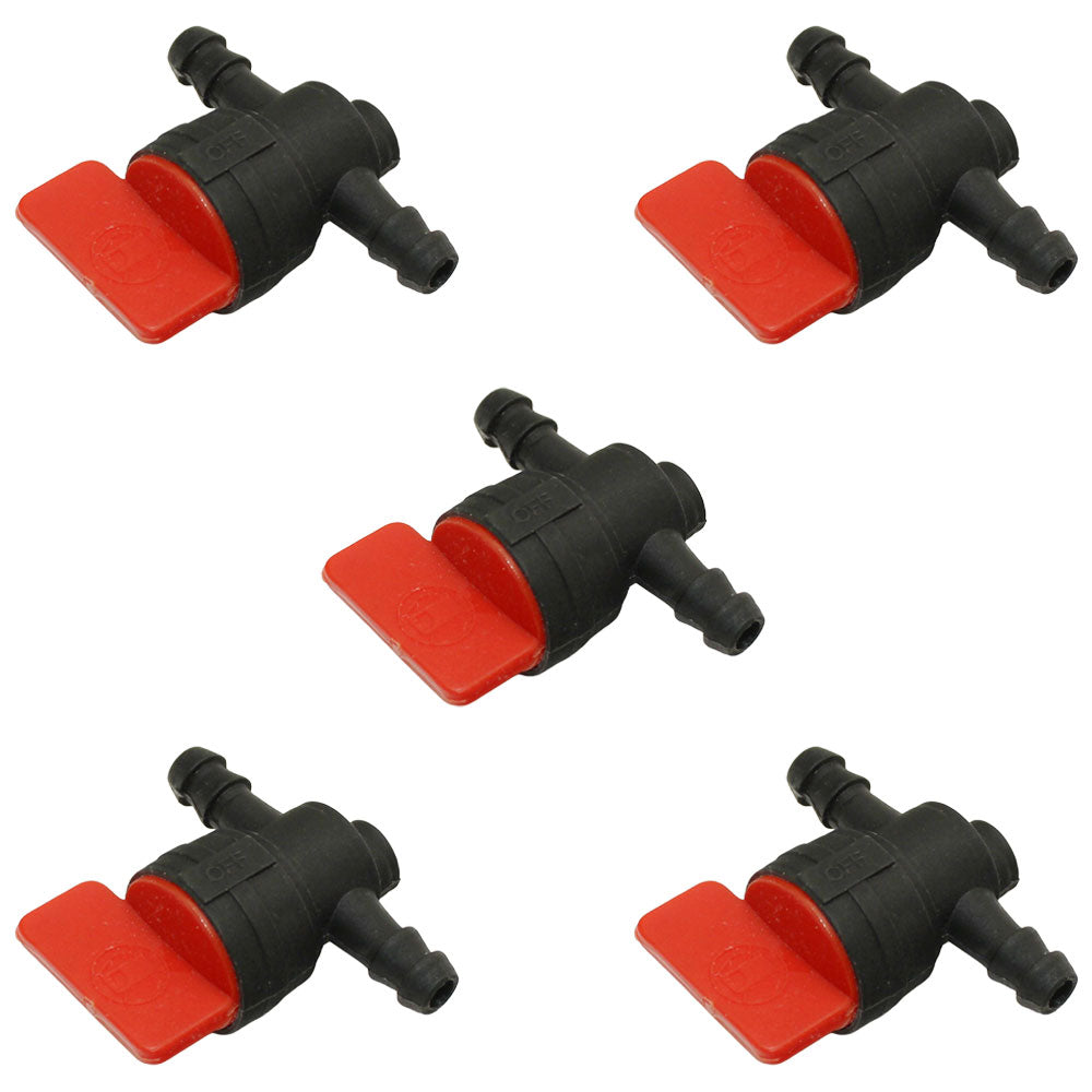 Qty: 5 In-Line Fuel Shut Off Valve 1/4" 
 Fits Toro Replaces 1-603770