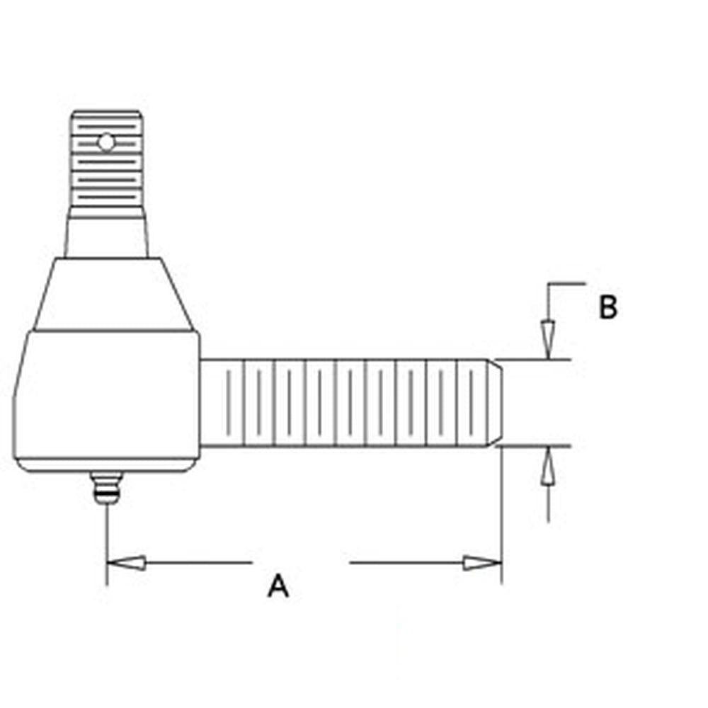 TIE ROD END LEFT HAND THREAD Fits Case 300B 400B 430 530 530CK 430CK 480B 580CK