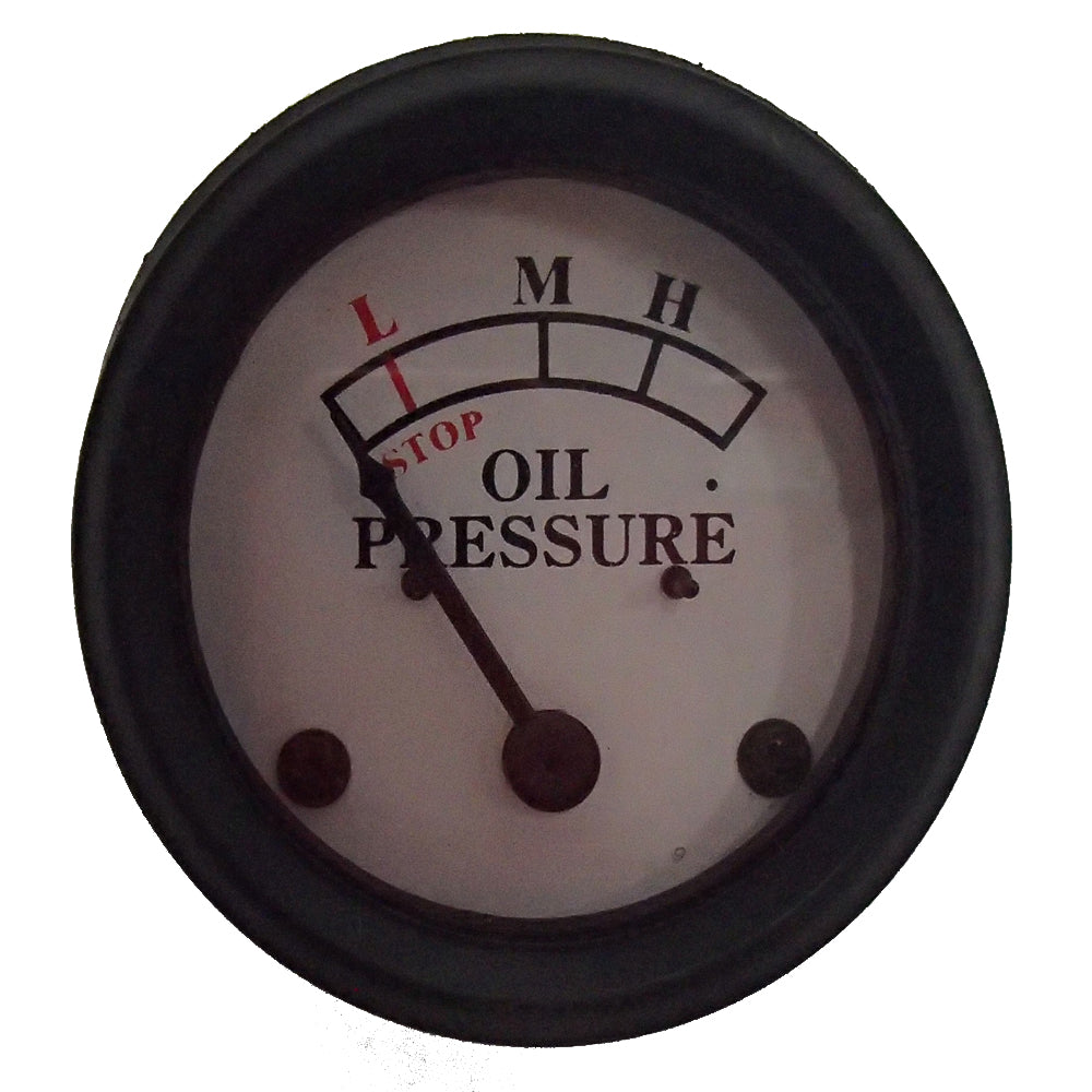 OIL GAUGE A B D G H DASH MOUNT  WHITE FACE Fits John Deere Fits JD 419