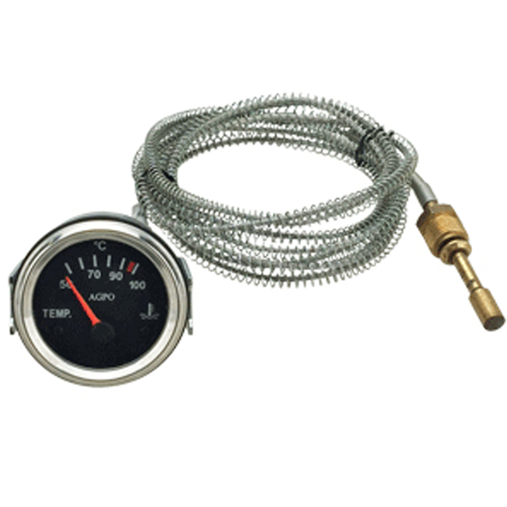 Manual Temperature Gauge (Chrome) Fits John Deere Replaces AL24293-Chrome
