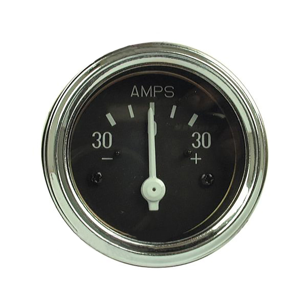 S.60759 Gauge, Ammeter, Chrome Ring, 30 Amp Fits Same