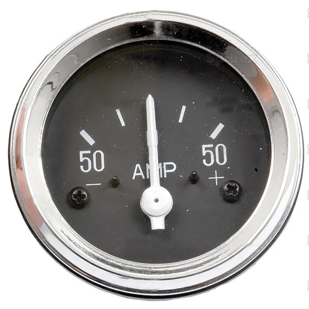 Fits Ford 50 Amp Ammeter Gauge Chrome Bezel 8N 9N 2N 600 800 NAA Jubilee