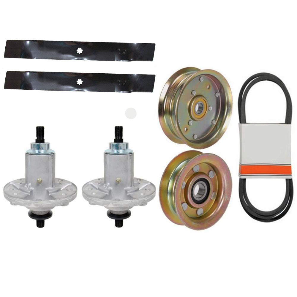 42" Deck Rebuild Kit Fits John Deere D130 100 Series Spindles Blades Belt Idlers