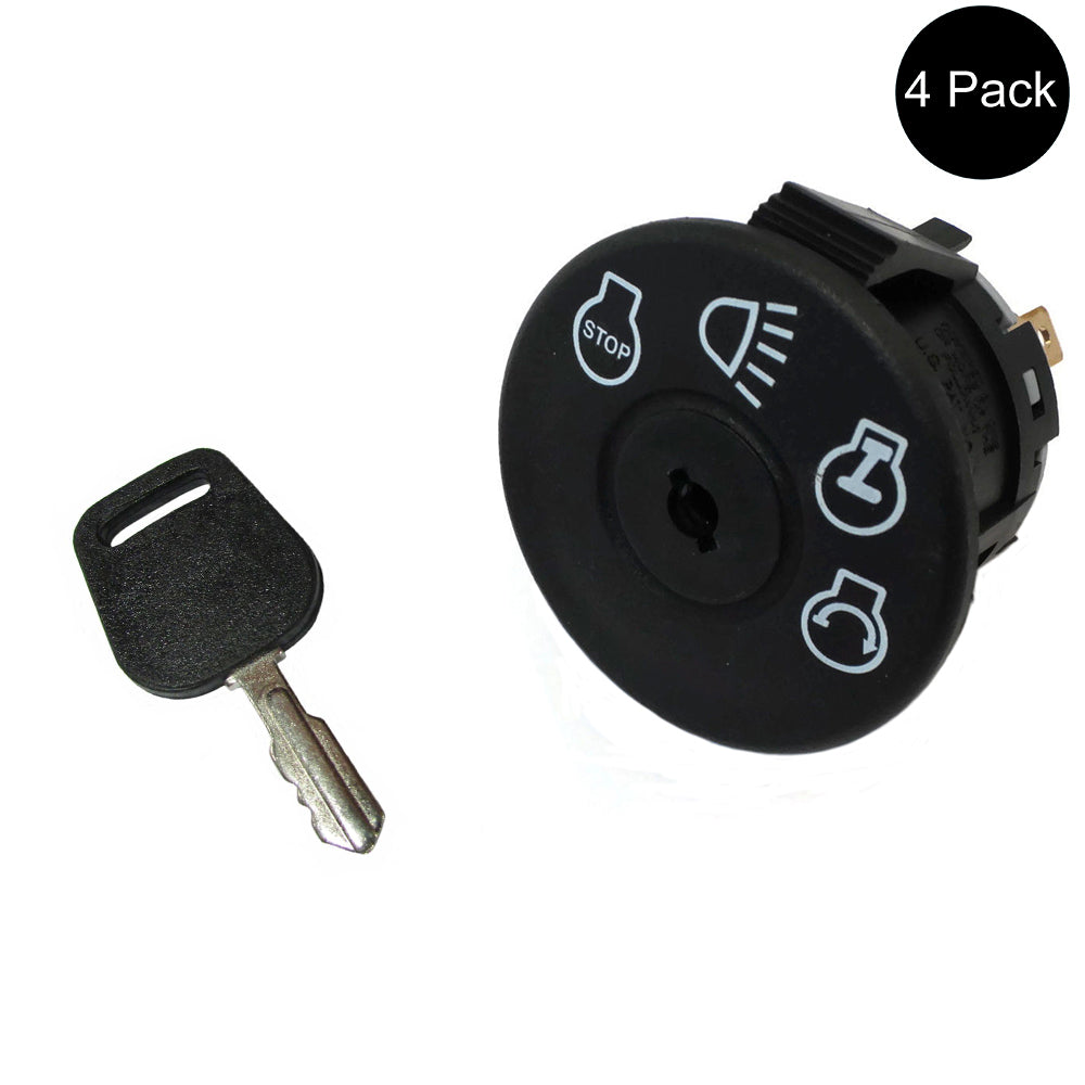 Qty 4: Ignition Switches with Keys Fits John Deere Replaces AM123426