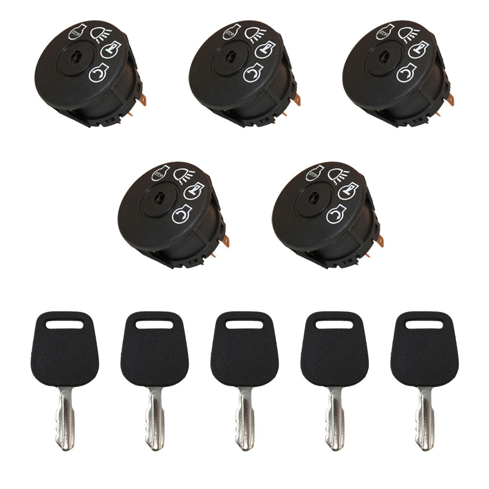 Qty 5: Ignition Switches with Keys Fits Cub Cadet Replaces 138958