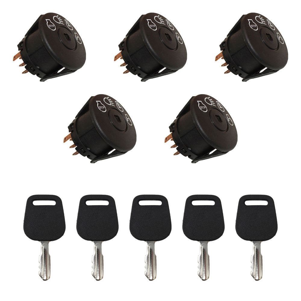 Qty 5: Ignition Switches with Keys Fits Cub Cadet Replaces 138958