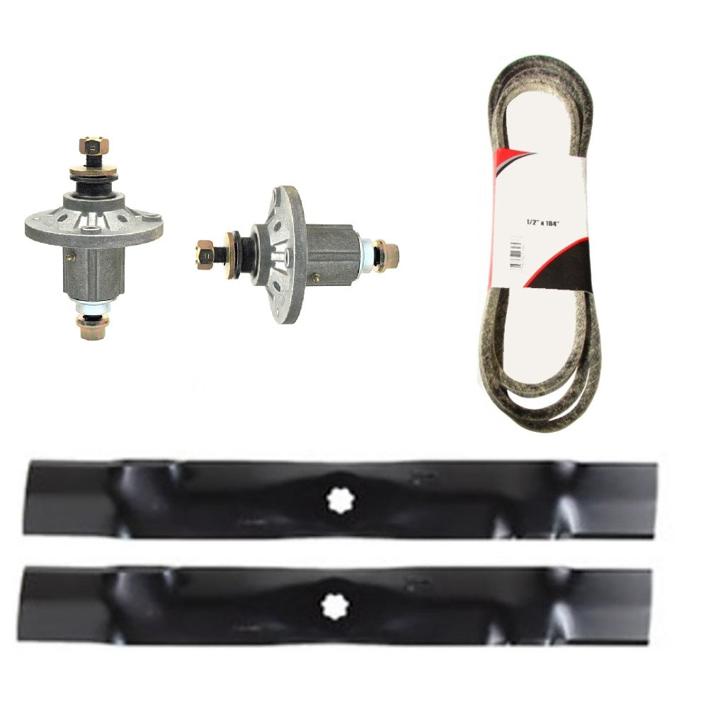 Deck Rebuild Kit Spindles Blades Belt Fits John Deere 42 Inch LA100 LA105 LA110