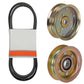 Mower Deck Belt & Idler Pulley Set Fits John Deere Replaces GX20072