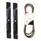 Lawn Mower Blade & Belt Set to fit Fits John Deere 42"LA100 LA105 LA110 LA115