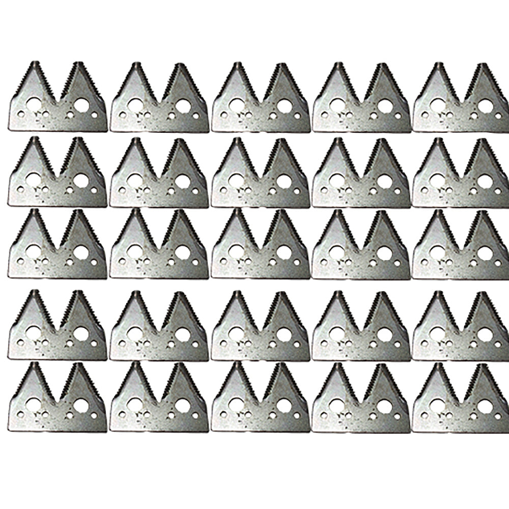 (25) H163131 Aftermarket Replacement Course Tooth Double Sickle Sections