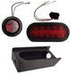 Truck Trailer LED Tail Light Kit w/ Housing Red 6" Oval Tail Light & 2" Marker