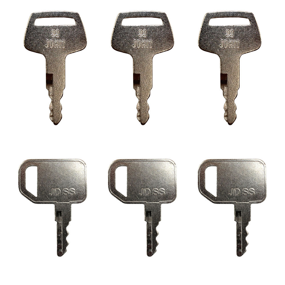 (6) Heavy Equipment Ignition Keys Fits John Deere Fits JD Excavator Loader Dozer