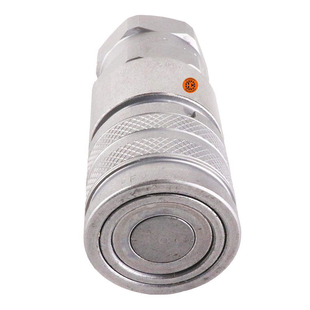 Flat Face Hydraulic Breakaway Coupler, Female, Non-Spill