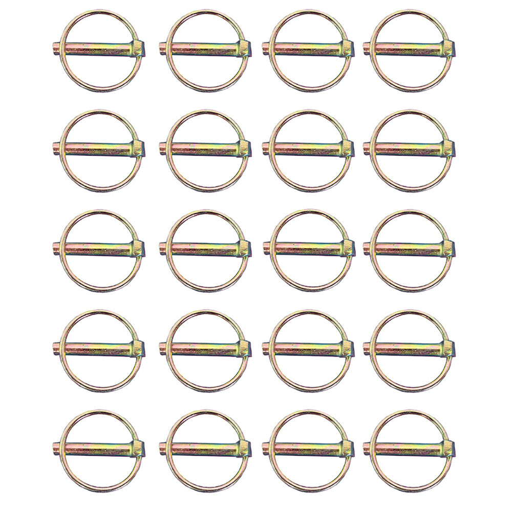 PN03 (20) .312" Lynch Pins 1-1/4" Usable Length 1-5/8" Diameter Locking Ring
