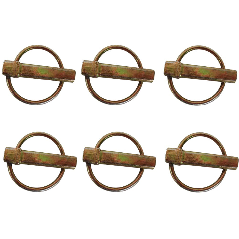 Qty 6 Farm Tractor Implement Linch Lynch Pin Clip 7/16" x 1-1/2" Useable PN07