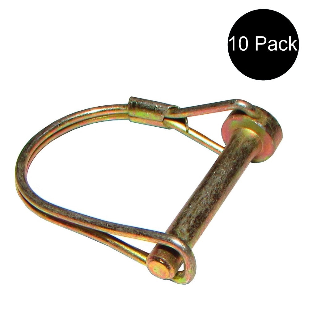 10 pk Round PTO Lock Pin 1/4" Diameter PTO Shaft Locking Pins 1.5" Usable Length