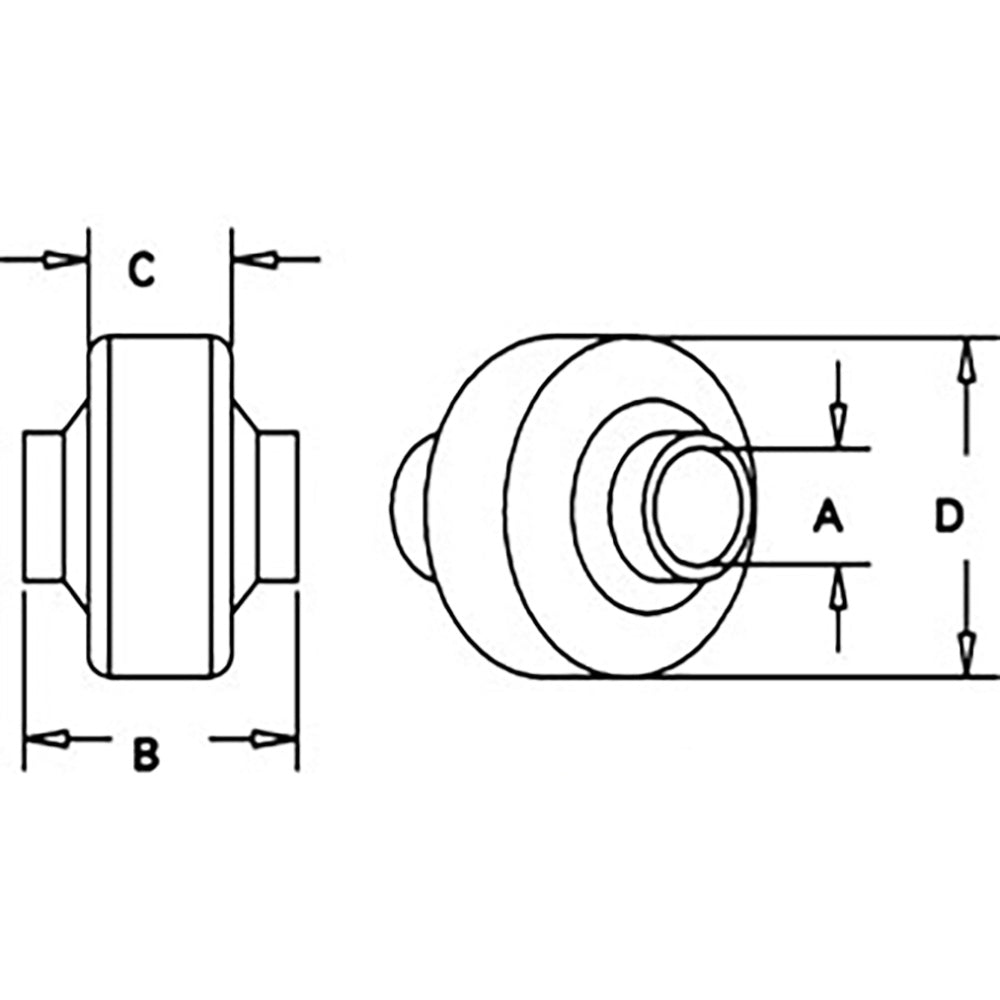 Top Link Ball Socket Standard Duty Fits CAT 0 Weld On
