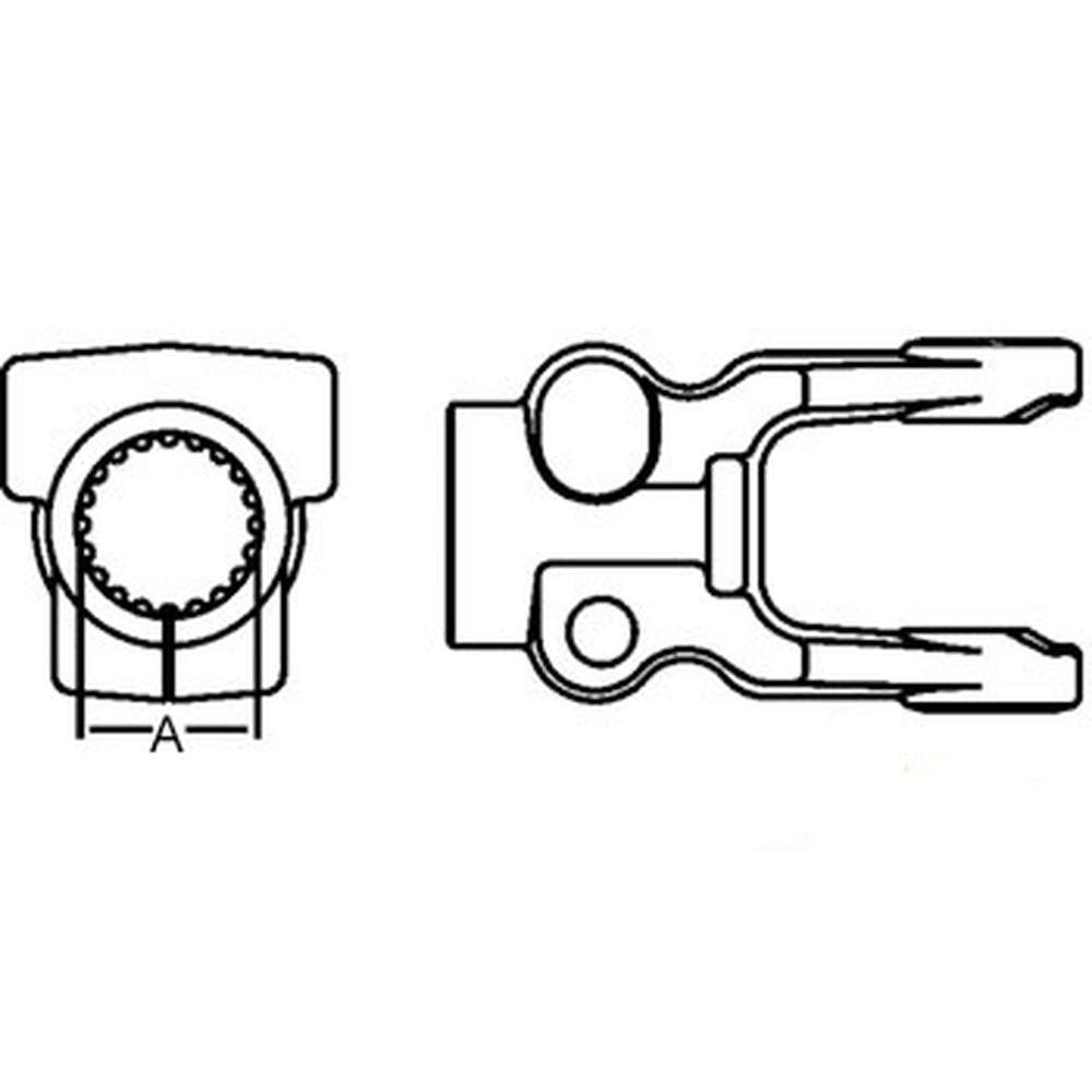 Weasler 1-3/8" 21 Spline Clamp Yoke 35N Series 807-3521