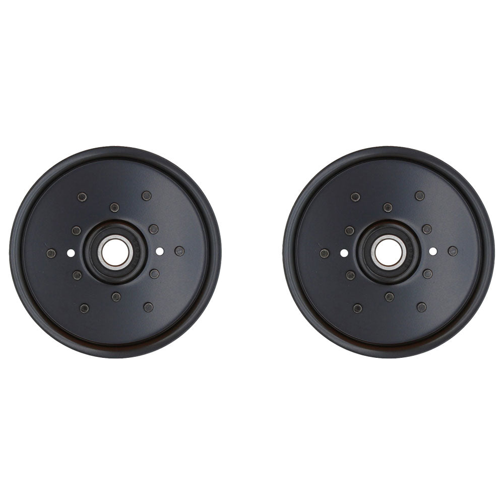 Qty 2: Flat Idler Pulley
 Fits John Deere Replaces AM106627