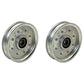 Qty 2: Flat Idler Pulley Fits John Deere Replaces AM107468