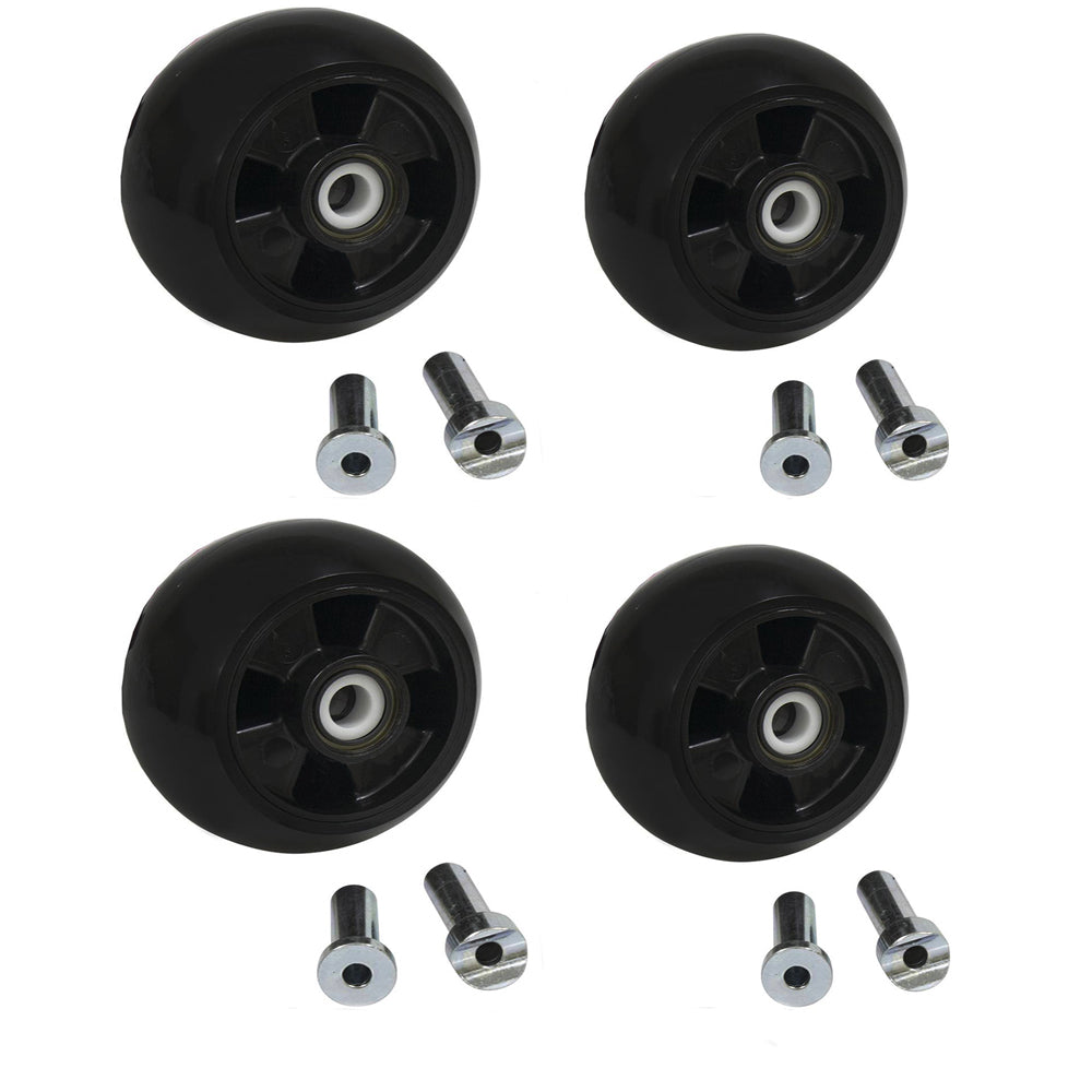 4 Pack Greasable Deck Wheels Fits John Deere X465 X475 X485 X495 X575 AM125172