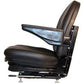 High Back Industrial Seat w/ Suspension Slide Track & Armrests.
