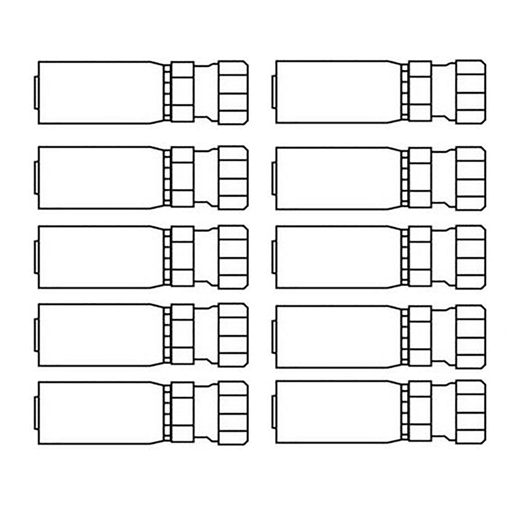 FJX-08-10 Universal Pack of 10 Fem. JIC 37° Swivel Straight Crimp Couplings