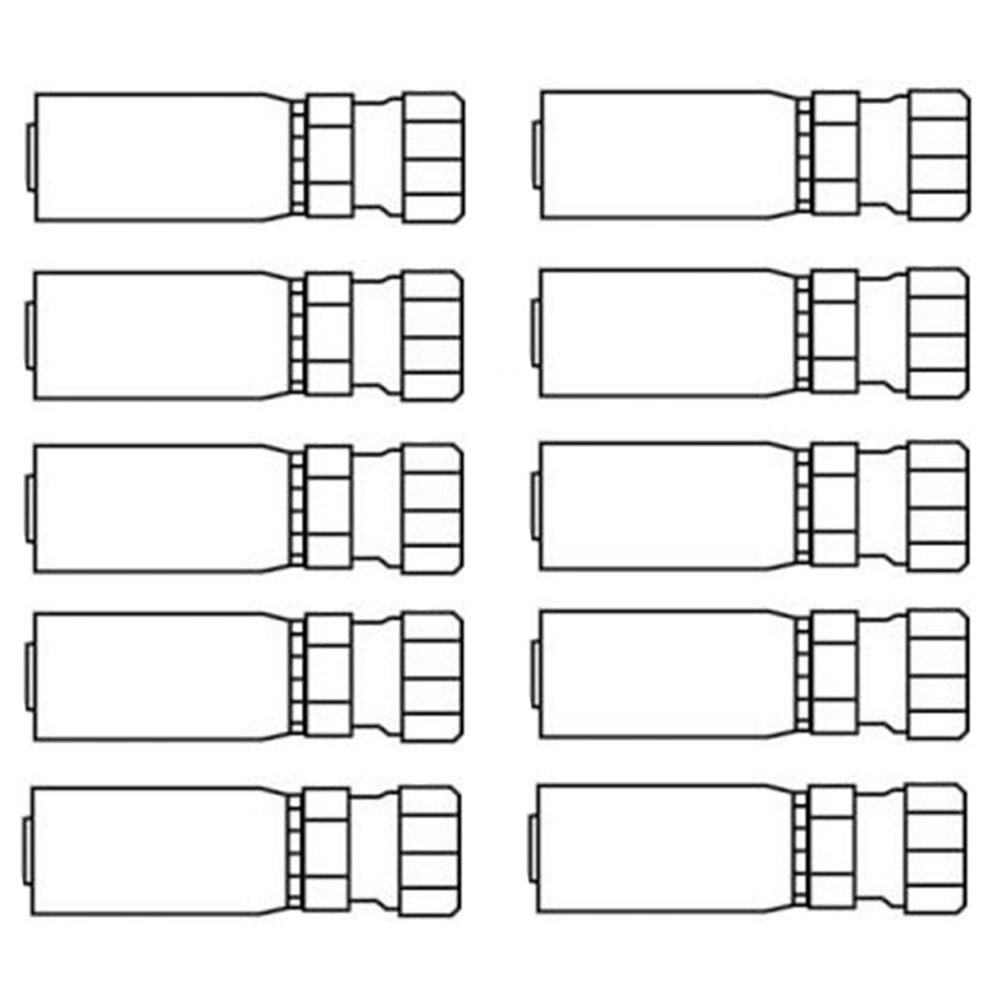 FJX-08-12 (10) Pack Of Universal Female Straight Hydraulic Couplings