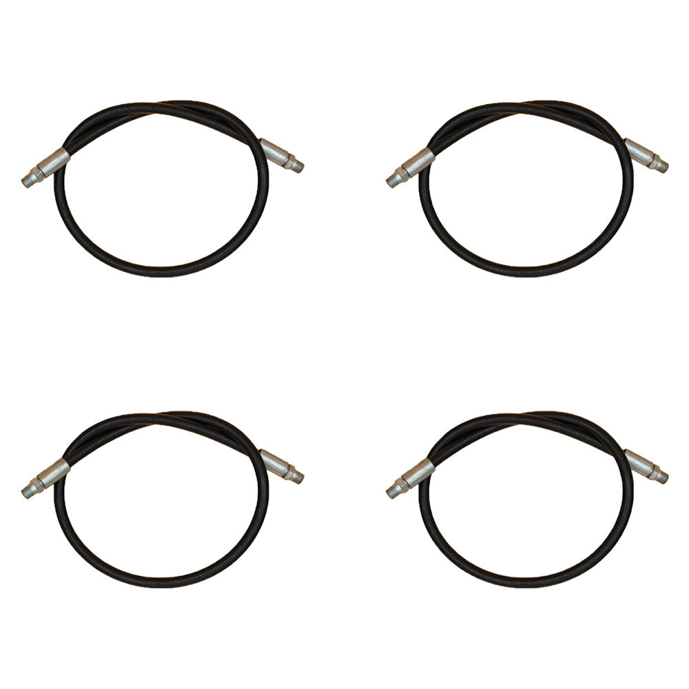 Qty 4: High-Pressure Hydraulic Hoses Fits Western Replaces 1304225