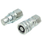 1/2 NPT Flat Face Hydraulic Quick Connect Coupler Coupling Set Skid Steer Fits