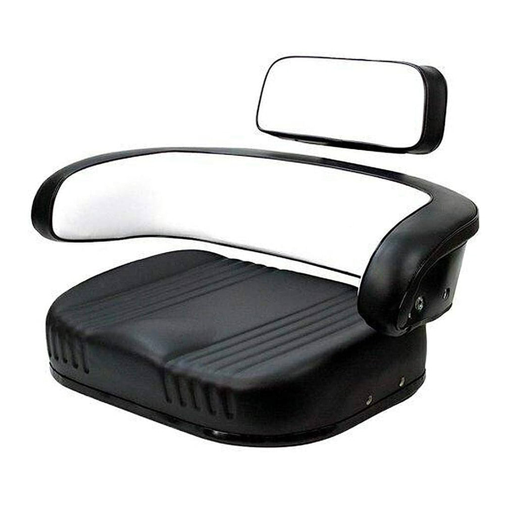 Seat Cushion Set Vinyl White/Black Fits International 706 1466 766 1066 966