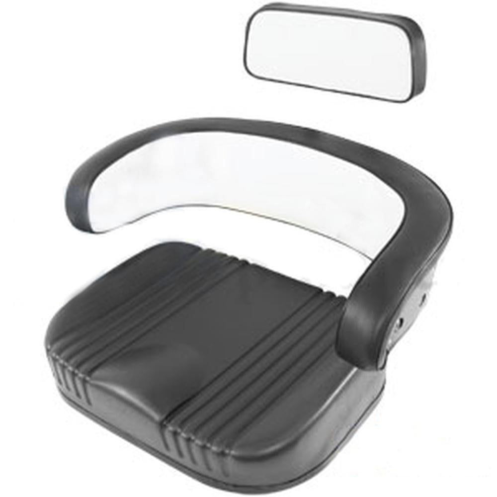 Seat Cushion Set Vinyl White/Black Fits International 706 1466 766 1066 966