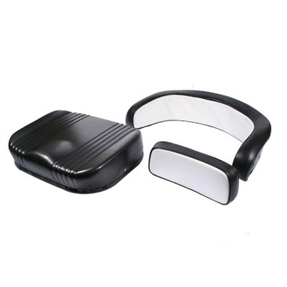 Seat 3-Piece Set Vinyl Black/White Fits International 856 1466 766 1066 706 966