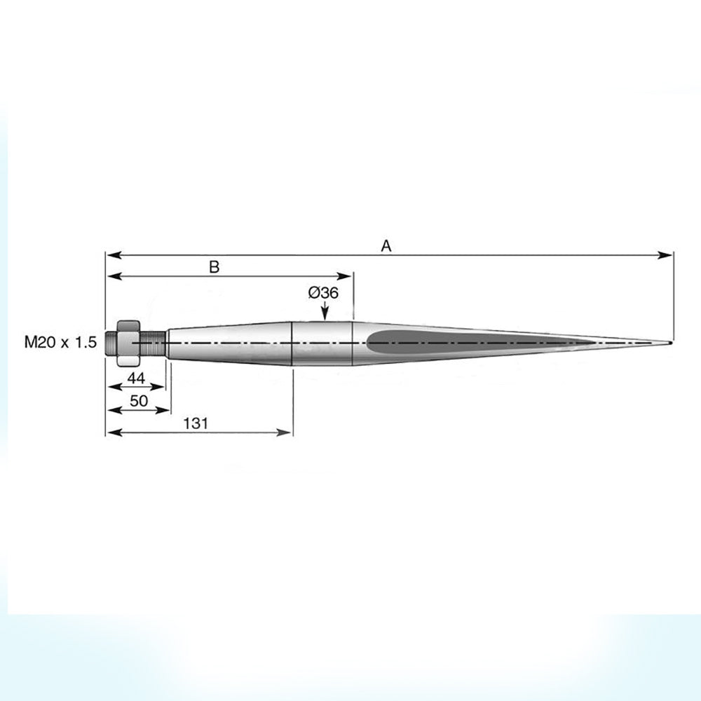 Bale Spear Fits Kverneland Replaces 221132