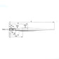 Straight 1100mm SHW Hay Bale Spear w Nut for Valpadana Kverneland Models