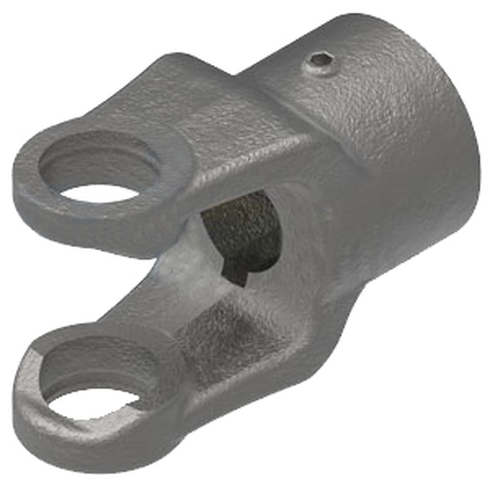A-D128616-AI Implement Yoke Round Bore w/ Double Keyway & Set Screw