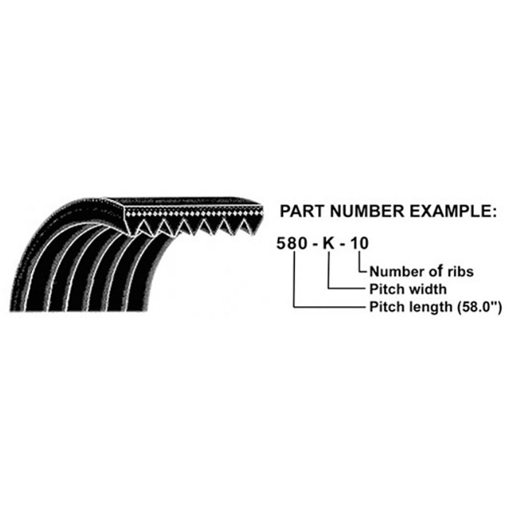 Belt - Fan Fits Case IH fits White Fits Case 580K 95XT 90XT 580K 1840 95XT 90XT
