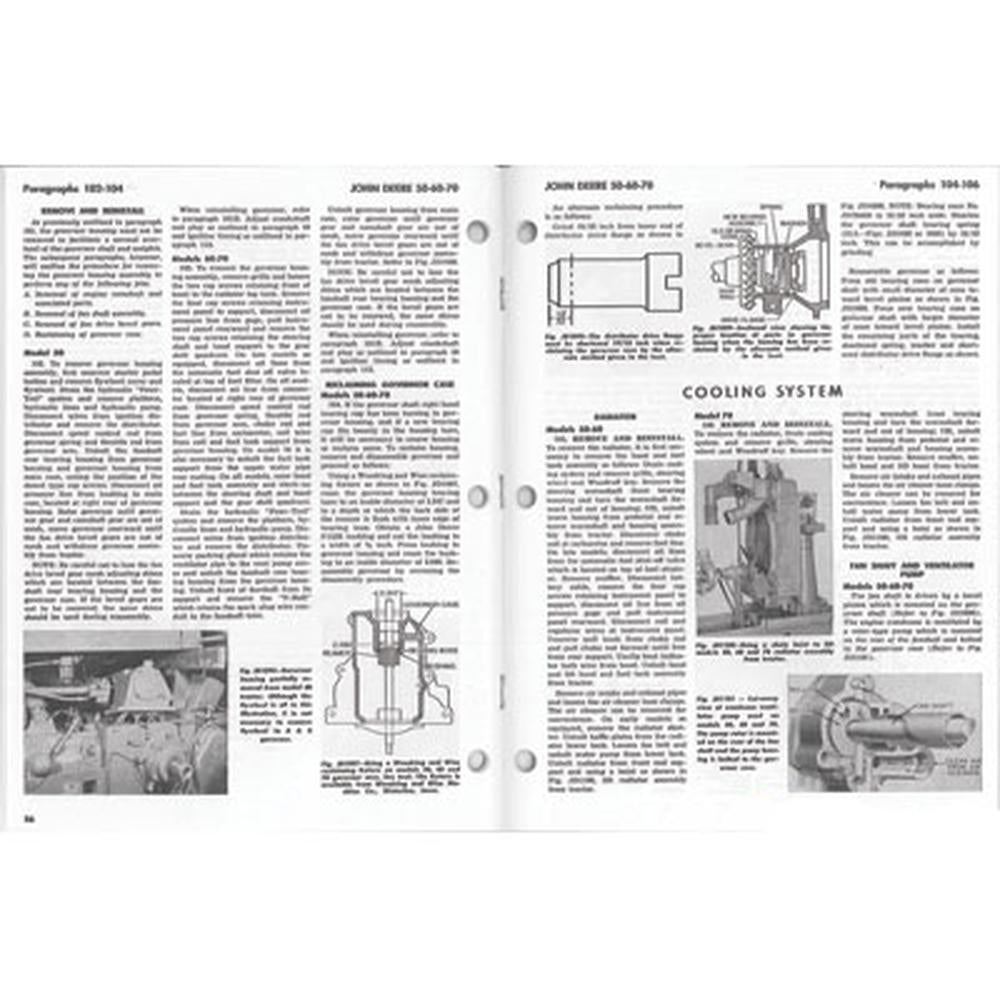 IT MANUAL Fits John Deere 50, 60, 70 GAS MODEL TRACTORS # JD-10 - pm