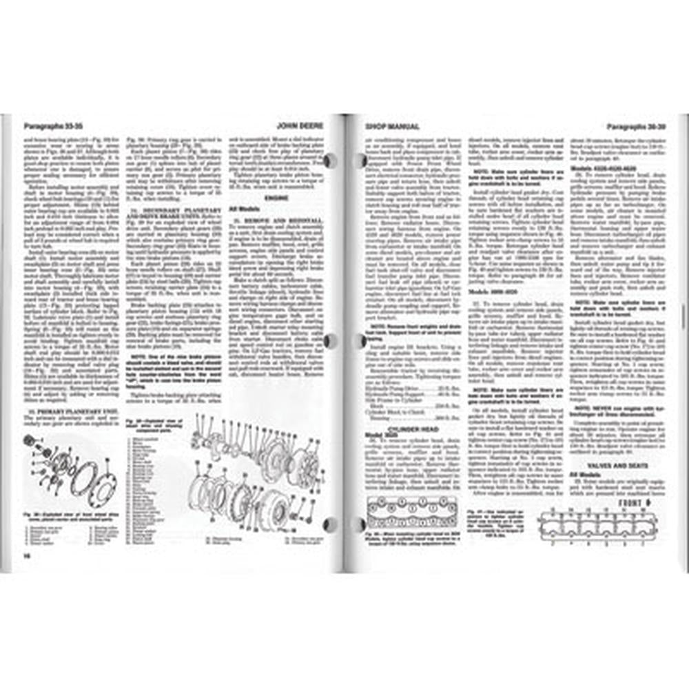 Shop Manual Fits John Deere Replaces 595-JD203