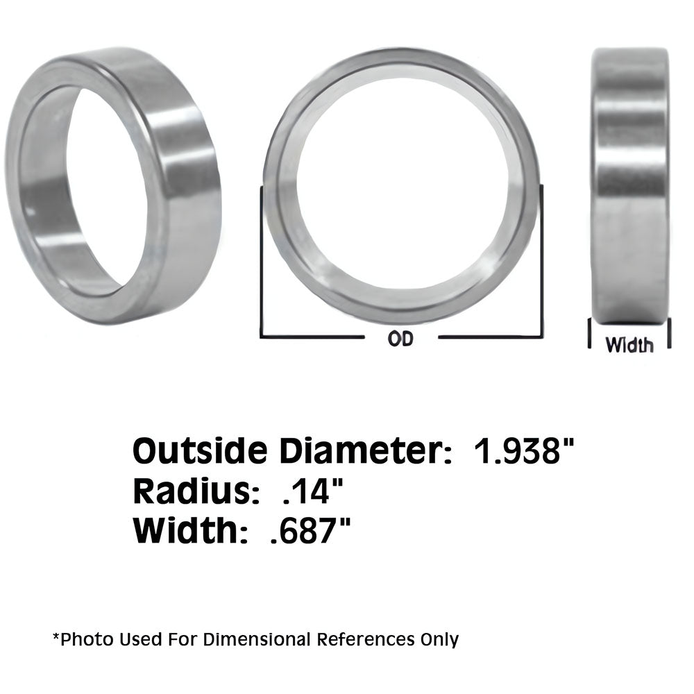 Fits JD7250 Tapered Roller Bearing Cone Fits John Deere Tractor 831369M1 09194