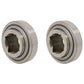2 of Disc Harrow Bearing 1.125" Square Bore x 1.438" IR x 3.1496" OD x 0.709" OR